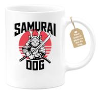 quotedazur Café-Croissant - Funny Mug Samurai Dog