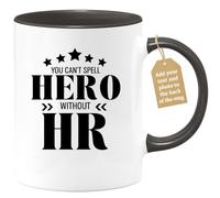 quotedazur Café-Croissant - HR Custom Coffee Mug - You Can't Spell Hero Without Iir - Modern Humorous Gift