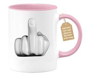 quotedazur Café-Croissant - Middle Finger Custom Coffee Mug - Modern Humorous Middle Finger Gift