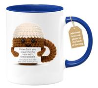 quotedazur Café-Croissant - New Job Custom Coffee Mug - How Dare You Leave Me Here with These People - Modern Humorous New Job Gift