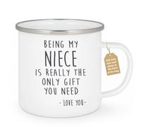 quotedazur Café-Croissant - Niece Custom Coffee Mug - Being My Niece is Really The Only Gift You Need - - Modern Humorous Gift
