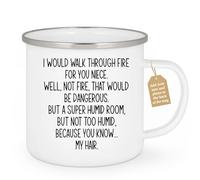 quotedazur Café-Croissant - Niece Custom Coffee Mug - I Would Walk Through Fire for You Niece. Well, Modern Humorous Gift