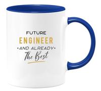 quotedazur Café-Croissant - Personalized Custom Coffee Mug Future Engineer and Already The Best - Humorous Present for Graduations, Birthdays, Engineering Events, or Just Because!
