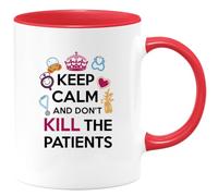 quotedazur Café-Croissant - Personalized Custom Coffee Mug Keep Calm and Don't Kill The Patients - Funny Medical Humor for Doctors, Nurses & Healthcare Workers Gifts