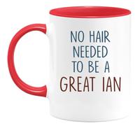 quotedazur Café-Croissant - Personalized Custom Coffee Mug No Hair Needed to Be A Great Ian - Funny Present for Bald - Birthday, Father's Day, Appreciation