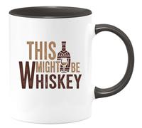 quotedazur Café-Croissant - Personalized Custom Coffee Mug This Might Be Whiskey - Funny Drinking for Friends, Birthdays, Christmas, & Gatherings