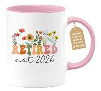 quotedazur Café-Croissant - Retirement Custom Coffee Mug - Happy Retirement Enjoy The Next Chapter Retired - Modern Humorous Gift