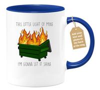 quotedazur Café-Croissant - Sarcastic Quotes Custom Coffee Mug - This Little Light of Mine I'm Gonna Let It Shine - Woman Man Gift
