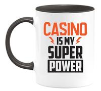 quotedazur - Mug Casino is My Super Power - Personalized for A Gambler - Gift Enthusiast to Give Christmas Birthday Or Congratulate Them - Passion - Man/Woman