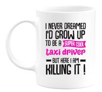 quotedazur - Mug for Cool Taxi Driver - The Perfect Retirement Gift for A Taxi Driver - Company Leaving Gift - Original Gift for Birthday, Christmas, Thank You, Job