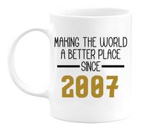 quotedazur - Mug Making The World A Better Place Since 2005 - Awesome Present for Birthday - Personalized - Original, Christmas, Thank You