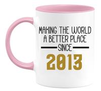 quotedazur - Mug Making The World A Better Place Since 2011 - Awesome Present for Birthday - Personalized - Original, Christmas, Thank You