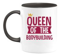 quotedazur - Mug Queen of Bodybuilding - Personalized A Bodybuilder - Enthusiast's Gift Birthday Christmas Congratulations Or Gratitude - Women