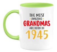 quotedazur - Mug The Most Amazing Grandmas are Born in 1945 - Birthday Gift, Mother's Day Present, Family Reunion Souvenir