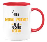 quotedazur - Mug This Dental Hygienist is A Legend - Funny Gift for Dental Professionals, Hygienists, Retirements, Birthdays, Or Any Special Occasion