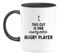 quotedazur - Mug This Guy is One Awesome Rugby Player - The Present for Your - Personalized - Original Birthday, Christmas, Congratulations