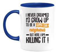 quotedazur - Personalized Custom Coffee Mug for Cool Nephew - The Perfect Men Gift - Personalized - Original Birthday, Christmas, Thank You, Love