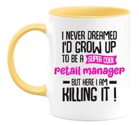 quotedazur - Personalized Custom Coffee Mug for Cool Retail Manager - The Perfect Retirement Gift A - Company Leaving Women - Original Birthday, Christmas, Thank You, Job