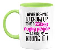 quotedazur - Personalized Custom Coffee Mug for Cool Rugby Player - The Perfect Woman Gift Lovers - Personalized - Original Birthday, Christmas, Thank You, Sports