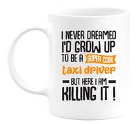 quotedazur - Personalized Custom Coffee Mug for Cool Taxi Driver - The Perfect Retirement Gift - Personalized Men Colleague - Original Job Birthday, Christmas, Thank You