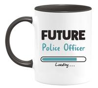quotedazur - Personalized Custom Coffee Mug Future Police Officer - Present for - New Job - Promotion - Congratulations - Perfect Cup Christmas Birthday