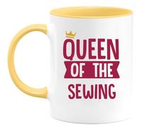 quotedazur - Personalized Custom Coffee Mug Queen of Sewing - Personalized A Tailor - Enthusiast's Gift Birthday Christmas Congratulations Or Gratitude - Women