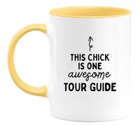 quotedazur - Personalized Custom Coffee Mug This Chick is One Awesome Tour Guide - The Present for Your - Personalized - Original Birthday, Christmas, Congratulations