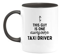 quotedazur - Personalized Custom Coffee Mug This Guy is One Awesome Taxi Driver - The Present for Your - Personalized - Original Birthday, Christmas, Congratulations