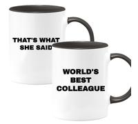 quotedazur Personalized Custom Coffee Mug World's Best Colleague That's What She Said - Colleague Leaving Coworker Farewell Retirement Gifts