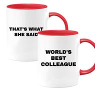 quotedazur Personalized Custom Coffee Mug World's Best Colleague That's What She Said - Colleague Leaving Coworker Farewell Retirement Gifts