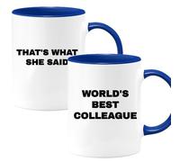 quotedazur Personalized Custom Coffee Mug World's Best Colleague That's What She Said - Colleague Leaving Coworker Farewell Retirement Gifts