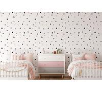 QuoteMyWall 150 Mixed Purple Pink Pastel Polka Dots Wall Stickers Blobs Wall Decor for Childrens Bedrooms Girls Decals