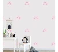 QuoteMyWall 20 Pastel Pink Rainbow Wall Stickers For Kids Rooms Nursery Childrens Wall Art Decals Removable
