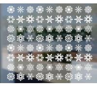 QuoteMyWall 72 Snowflake Window Stickers, Christmas Window Decals, Snowflake Stickers For Windows, Home, Office, Shop Xmas