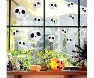 QuoteMyWall Halloween Skulls Decoration Window Stickers, Halloween Decals, Skull Stickers, Happy Halloween