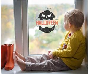 QuoteMyWall Halloween Text Pumpkin Mouth Window Sticker