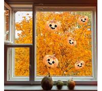 QuoteMyWall Halloween Window Cling Stickers Pumpkin Decals Removable Reusable Halloween Wall Stickers