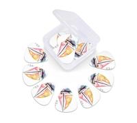 quotes let your dreams set sail Print Guitar Picks 12 Pack With Organizer Storage Box 0.46 0.71 0.96mm Guitar Plectrums Guitars Accessories For Bass Electric Acoustic Guitars