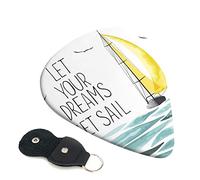 quotes let your dreams set sail Printed Guitar pick Guitar Plectrums for Acoustic Guitar Electric Guitar Bass Guitar - Guitar Accessories - 6 Pack 0.96mm