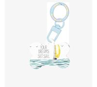Quotes Let Your Dreams Set Sail Printing Dog Tag Bone Shaped Double Sided Pattern Dog Id Tags Bone Shaped Pet Name Tags Dog Collar Tags