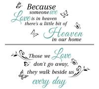 Quotes Saying Wall Decals Because Someone We Love is in Heaven Decal Peel and Stick Lettering Words Wall Stickers Memory Wall Decals Vinyl Inspiration