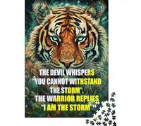 Quotes The Devil Whisper 1000-Piece Puzzle for Adults, 38x26cm/1000pcs; White Cardboard for Steady Handling; for Progress Whenever Time Allows