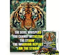 Quotes The Devil Whisper Jigsaw Puzzles for Teenagers 1000 Piece Recall Upgrade Calm Relax Clear Cut Art Collection Piece (38x52cm)