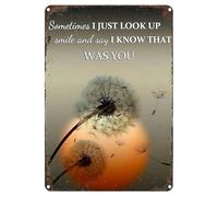 Quotes Vintage Metal Signs Sometimes I Just Look Up Smile And Say I Know That Was You Antique Tin Sign for Home Farmhouse Bar Cafe Pub Garage Man Cave Room 8x12 inch Inch