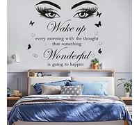 Quotes Wall Stickers Motivational Inspirational Wall Stickers Letter Wall Decals Vinyl Sayings Beauty Eye Wall Decor Positive Words for Women Girls Bedroom Living Room Hallways Home