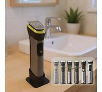 Quoti3D Vertical Lawnmower Holder - Compatible with Philips Multigroom and All-In-One Trimmer - Custom Geometry, Stable Hold, Space-Saving Storage - Made in France