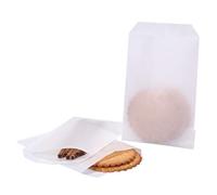 Quotidian White Flat Medium Wax Glassine Paper Bags 4" x 6" (10 x 15.2cm) Pack of 100 - Buffet Craft Supplies Business Favors Petals Seeds