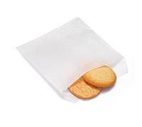 Quotidian White Flat Square Glassine Paper Bags Envelope 5" x 5" (13 x 13cm) Pack of 100 - Baby Shower Dessert Crafting Projects Party Favor