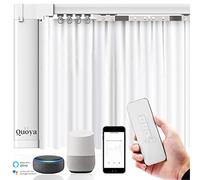 Quoya AT5810 Motorised Smart Electric Curtain Track with Remote - Snap-On Brackets, Automatic Curtain Opener, Works with Alexa, Google Home & Siri - App & Voice Control - up to 3 m / 9.8 ft