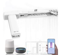 QUOYA BL01 Smart Electric Curtain Track 【Beltless, Adjustable Up to 7m, No Cutting, Adjustable Speed, Quiet, Works with Alexa, Google, Siri, Apple Watch, Remote Included】 (up to 7 metres (275 inches))